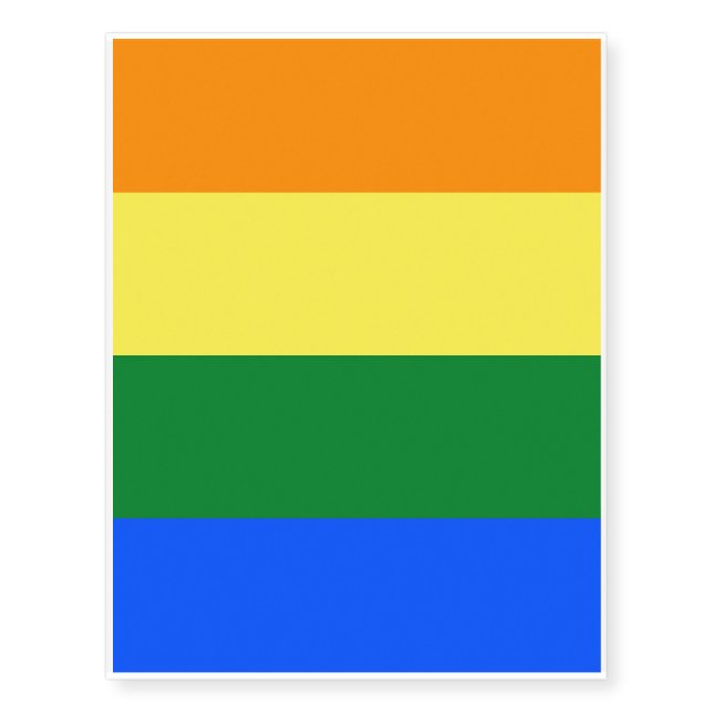 Rainbow Flag Temporary Tattoos (Front)