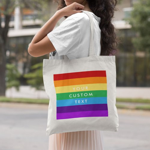 Rainbow flag tote bag