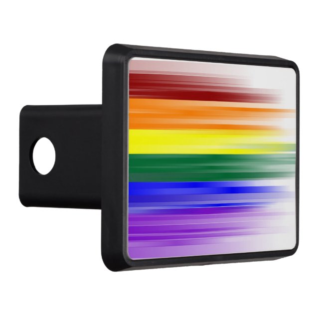 Rainbow Flag Trailer Hitch Cover (Right)
