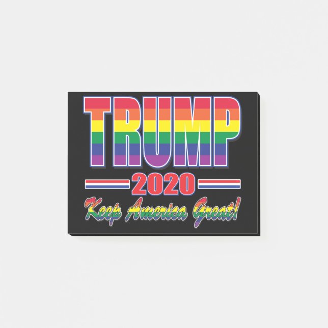Rainbow-Flag-Trump-Keep-America-Great Post-it Notes (Front)