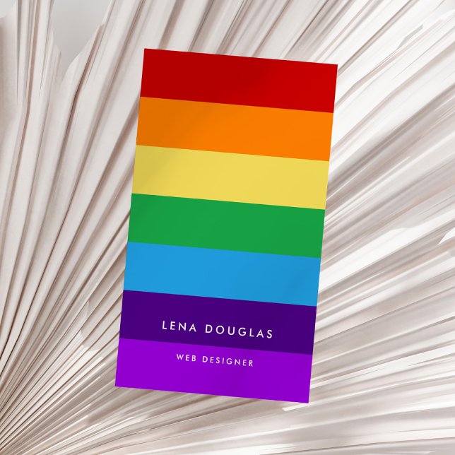 Rainbow flag vertical business card (Creator Uploaded)