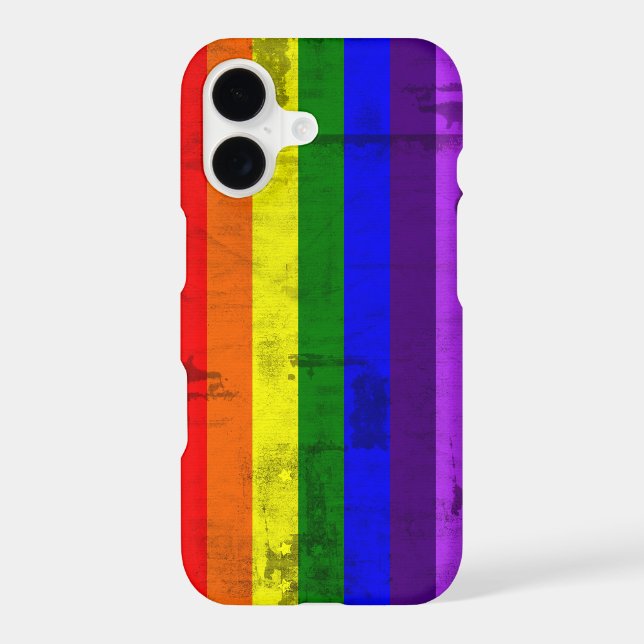 Rainbow flag vintage iphone case (Back)