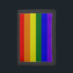 Rainbow Flag Wallet<br><div class="desc">Show off your pride with this nylon wallet supporting the rainbow flag on it.</div>