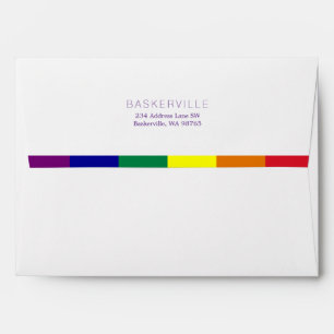 Rainbow Flag Wedding Envelope
