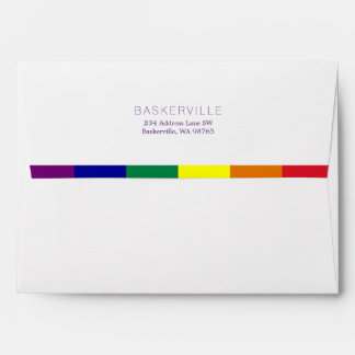 Rainbow Flag Wedding Envelope