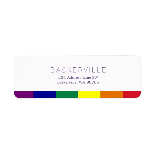 Rainbow Flag Wedding Label (Front)