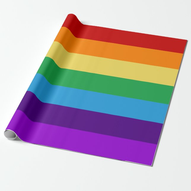 Rainbow flag wrapping paper (Unrolled)