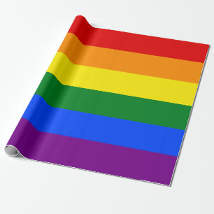 Rainbow Flag Wrapping Paper - Big Stripes
