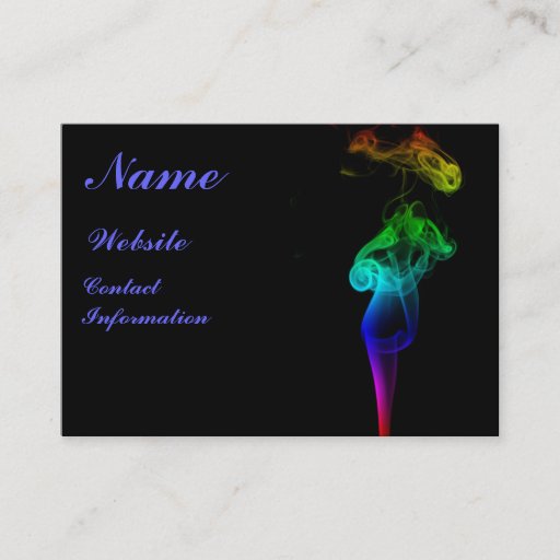 Customizable Rainbow Flame Business Card
