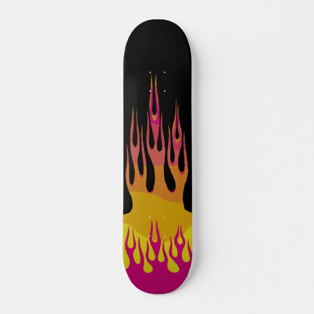 Rainbow Flame Skateboard (Front)