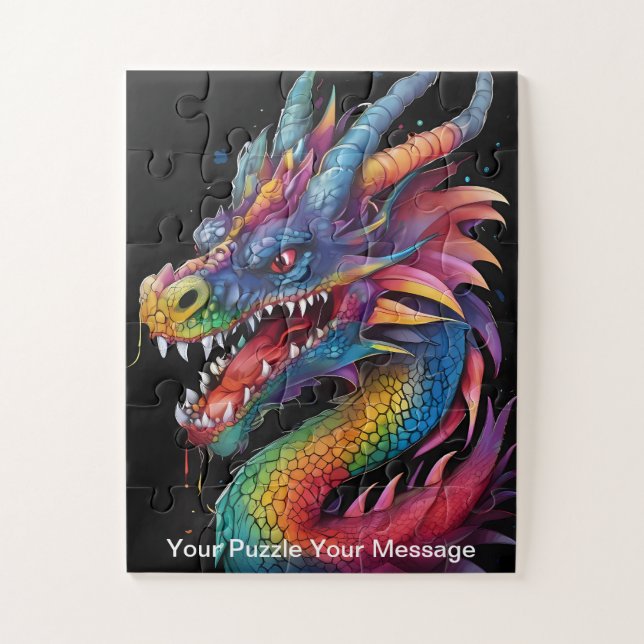 Rainbow Flame: The Friendly Dragon Jigsaw Puzzle (Vertical)