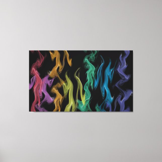 Rainbow Flames Canvas Print (Front)