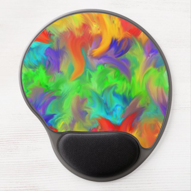 Rainbow Flames of Fun Colors Gel Mouse Pad (Front)