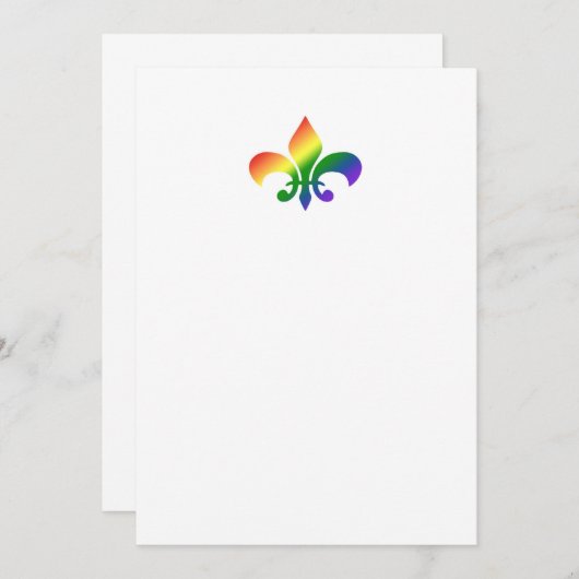 Rainbow Fleur de Lis (Front/Back)