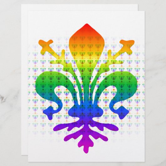 Rainbow Fleur-de-lis (Front/Back)