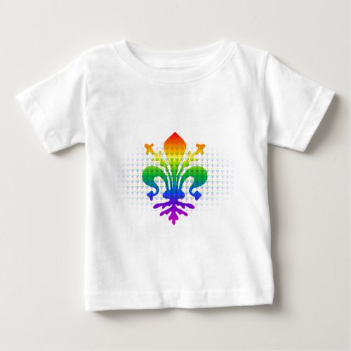 Rainbow Fleur_de_lis Baby T_Shirt