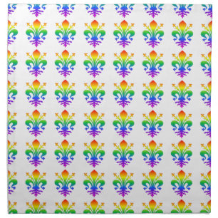 Rainbow Fleur-de-lis Napkin