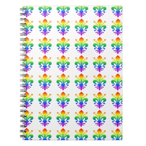 Rainbow Fleur_de_lis Notebook