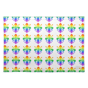 Rainbow Fleur-de-lis Placemat