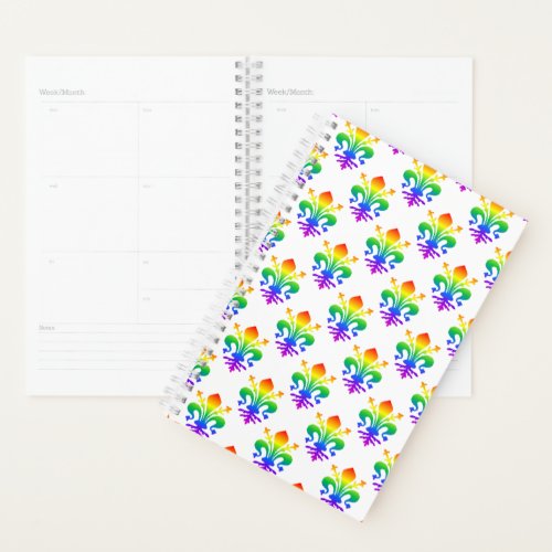 Rainbow Fleur_de_lis Planner