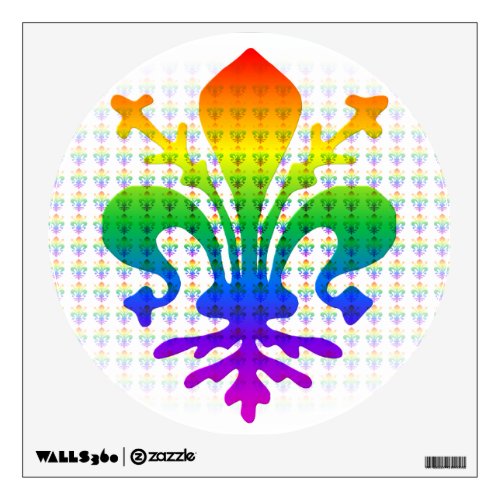 Rainbow Fleur_de_Lis Wall Sticker