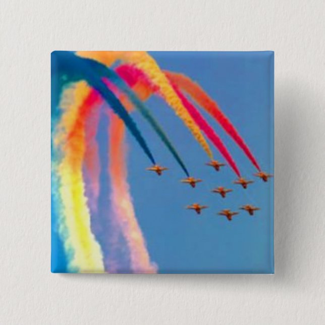rainbow flight pinback button (Front)