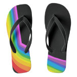 Rainbow Flip Flops Black Thong Sandal With Rainbow at Zazzle