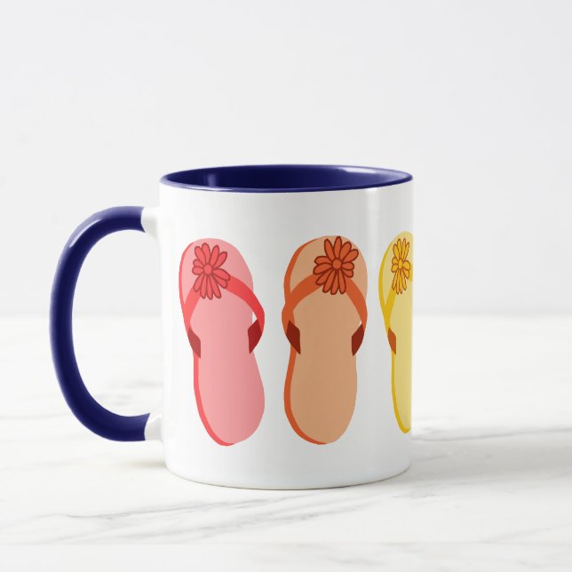 Rainbow Flip Flops Mug (Left)