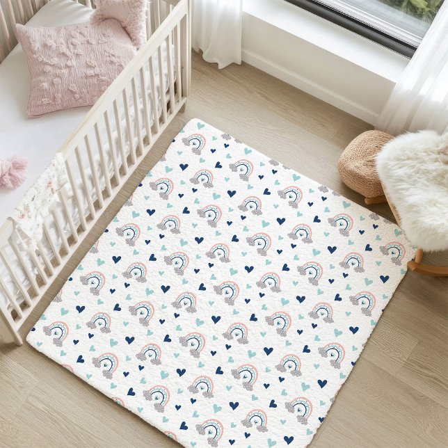 Rainbow Floor Rug Boho Pastel Baby Shower Gift (Rainbow Floor Rug Boho Pastel Baby Shower Gift)