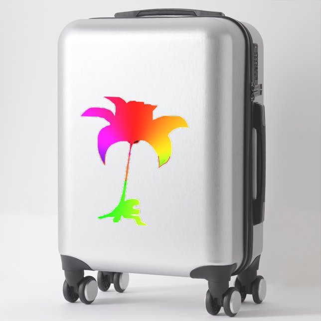 Rainbow Floral Extra Large Sticker (Suitcase)