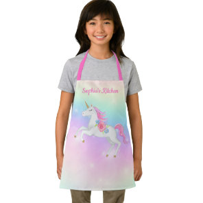 Rainbow Floral Magical Unicorn Personalized Apron