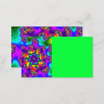 Rainbow Floral Sprinkles Business Card by WonderArt at Zazzle