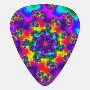 Rainbow Floral Sprinkles Guitar Pick