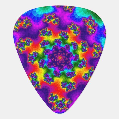 Rainbow Floral Sprinkles Guitar Pick