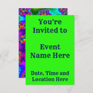 Rainbow Floral Sprinkles Invitation