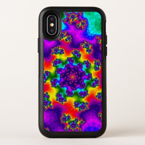 Rainbow Floral Sprinkles OtterBox Symmetry iPhone X Case