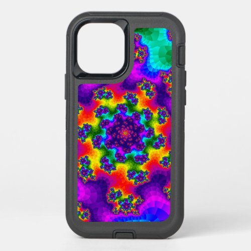 Rainbow Floral Sprinkles OtterBox Defender iPhone 12 Case