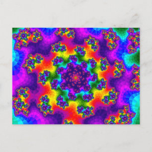 Rainbow Floral Sprinkles Postcard