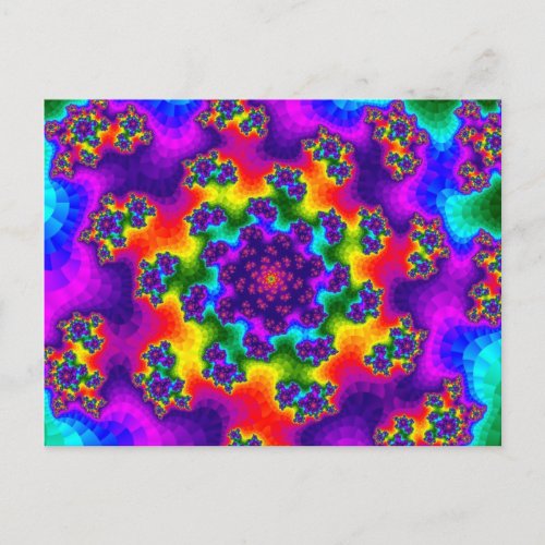 Rainbow Floral Sprinkles Postcard