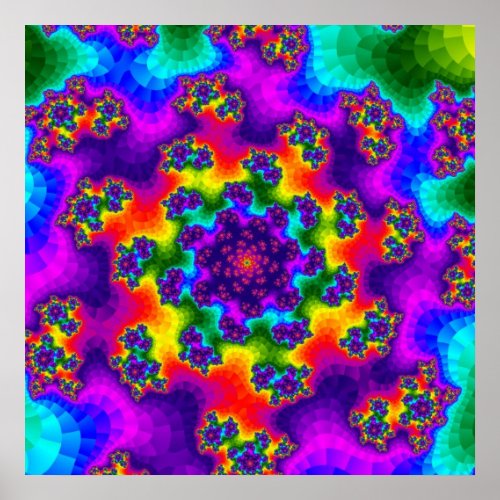 Rainbow Floral Sprinkles Poster