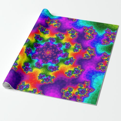 Rainbow Floral Sprinkles Wrapping Paper