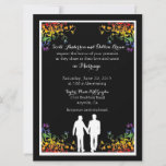 Rainbow Flourishes Gay Wedding Invitations at Zazzle