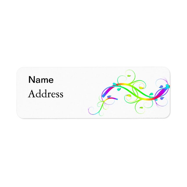 Rainbow Flourishes Label (Front)