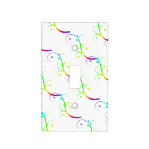 Rainbow Flourishes Light Switch Cover