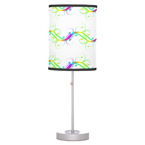 Rainbow Flourishes Table Lamp