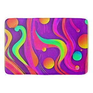 Rainbow Flow: Abstract Fun Bath Mat