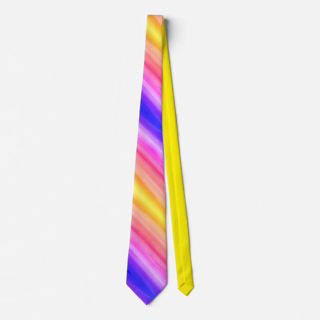Rainbow Flow Striped Neck Tie (Front)