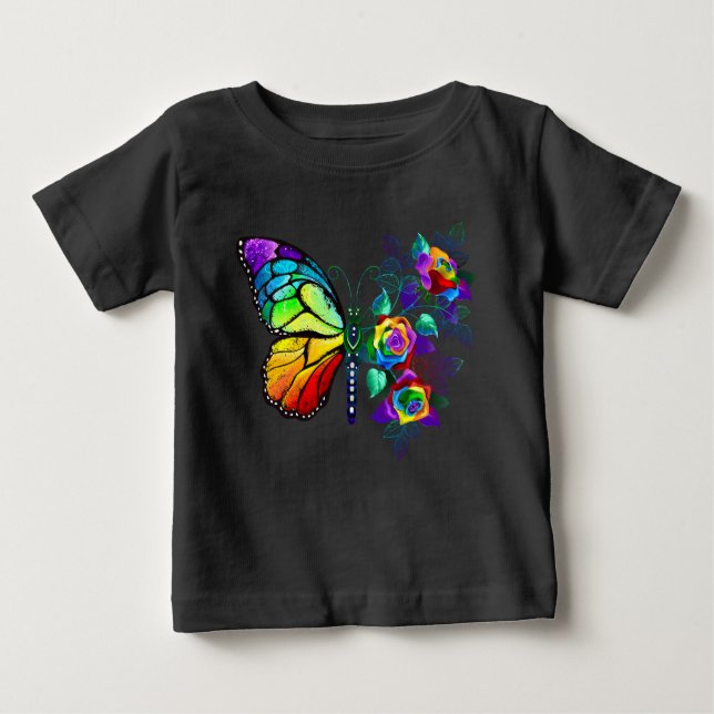 Rainbow flower butterfly baby T-Shirt (Front)