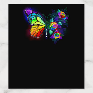Rainbow flower butterfly envelope liner