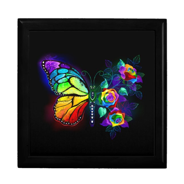 Rainbow flower butterfly gift box (Front)